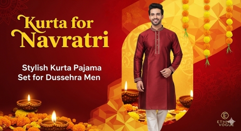 Kurta for Navratri: Stylish Kurta Pajama Set for Dussehra Men