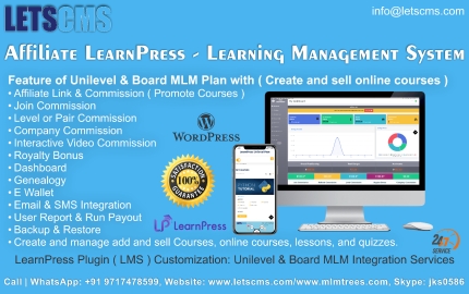 Affiliate LearnPress - Board & Unilevel MLM Plan with (LMS) Learning Management System